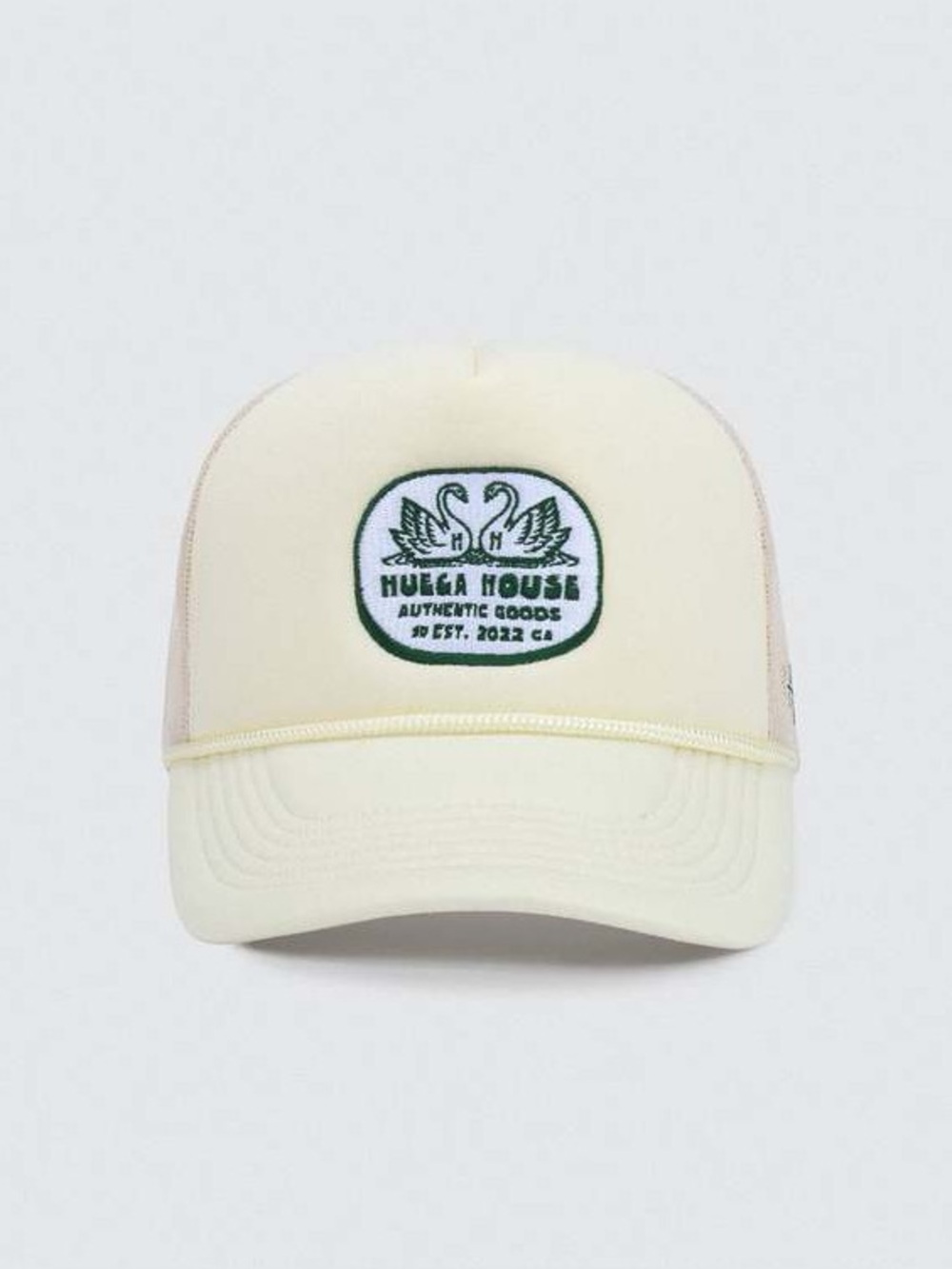 Huega House Double Swan Cream Trucker Hat NWT
